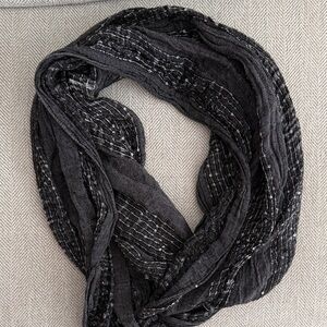 Elegant Black and Silver Scarf